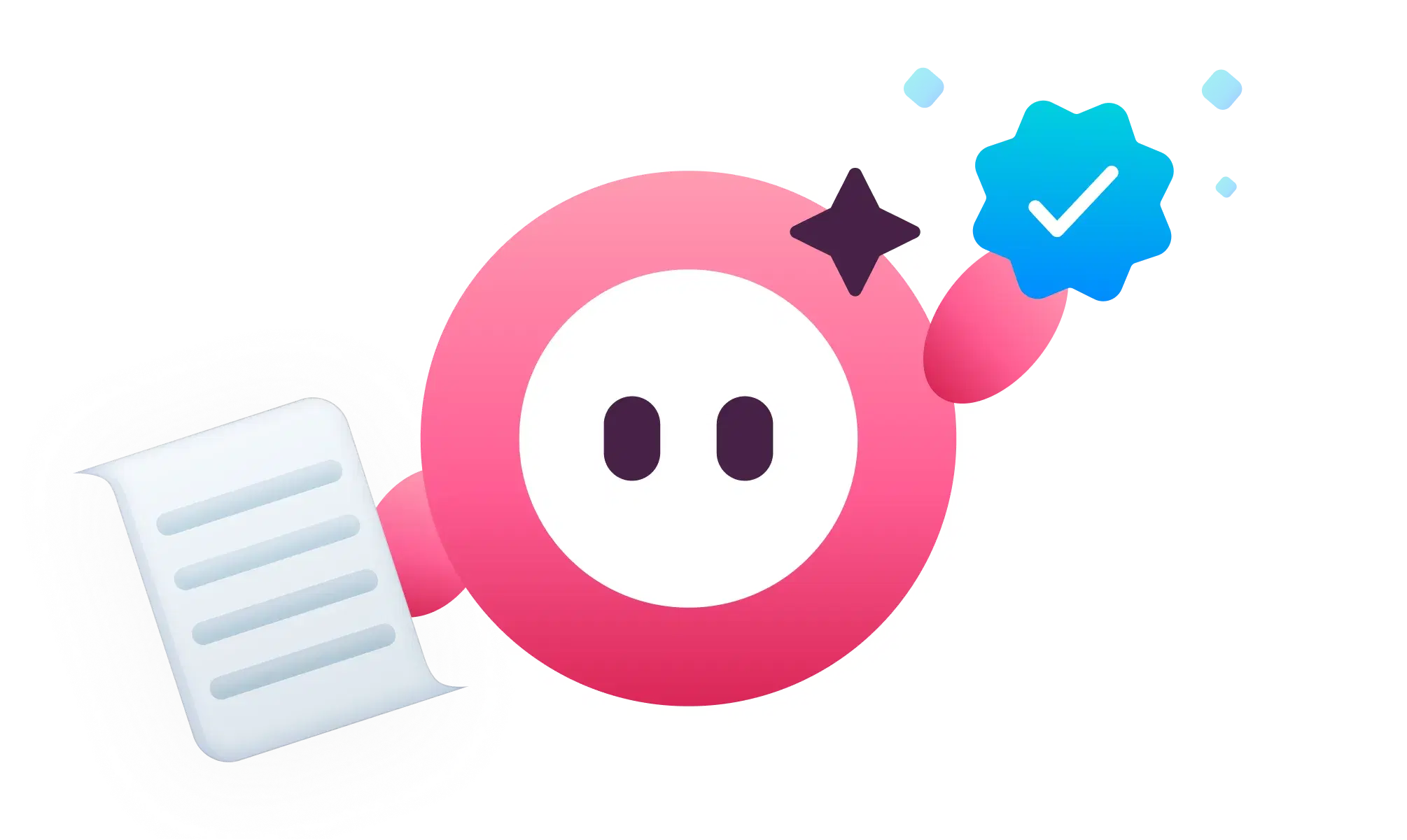 Luna, the deepidv verification agent, holding a verified document