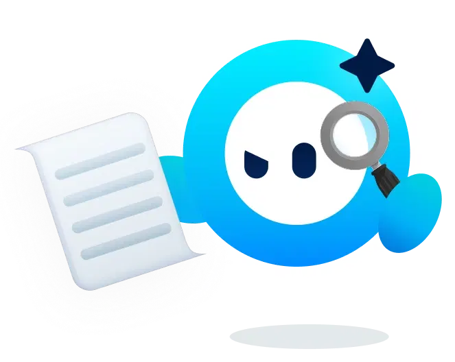 Scan, the deepidv deepfake detection agent, inspecting media with a magnifier