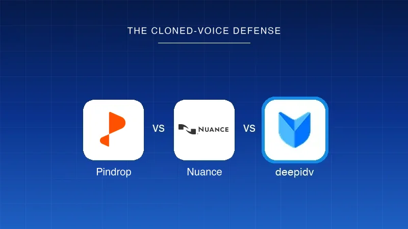Pindrop vs Nuance vs deepidv: the cloned-voice defense