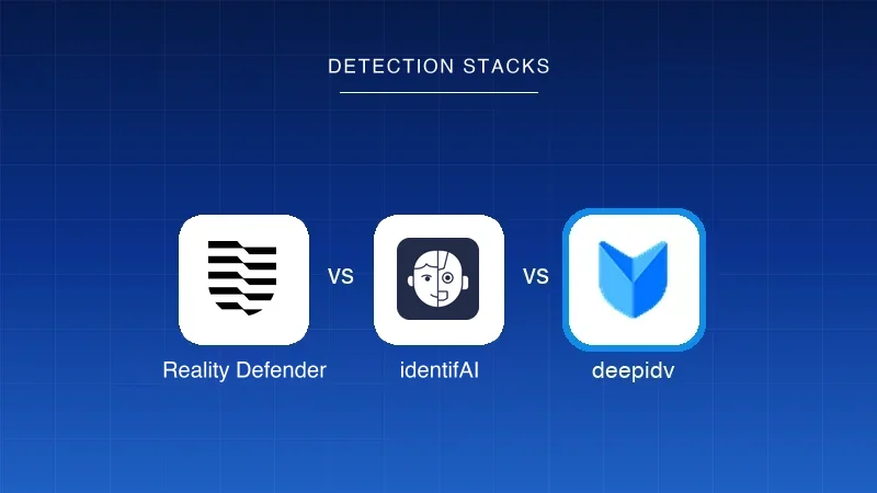 Reality Defender vs identifAI vs deepidv: detection stacks