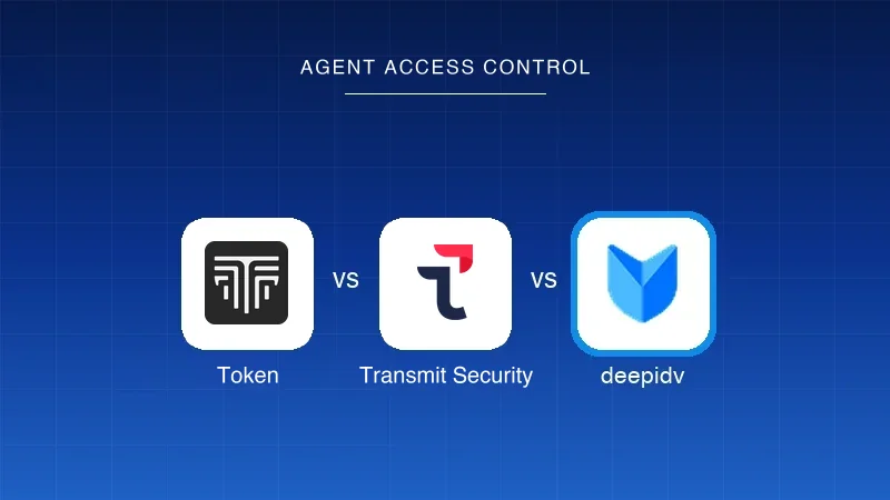 Token vs Transmit Security vs deepidv: agent access control