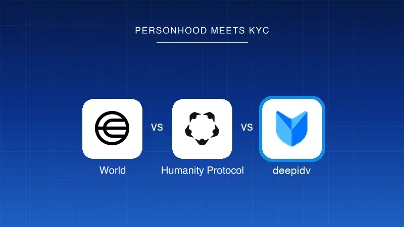 World vs Humanity Protocol vs deepidv: personhood meets KYC