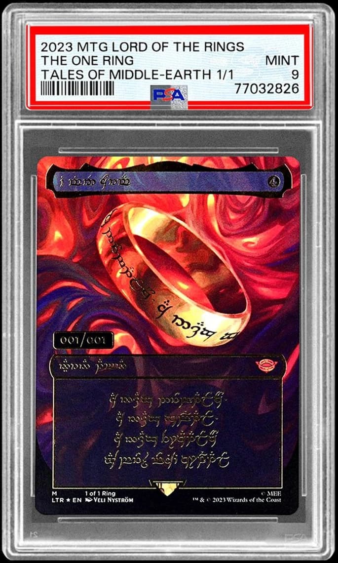 The One Ring one-of-one card, graded mint