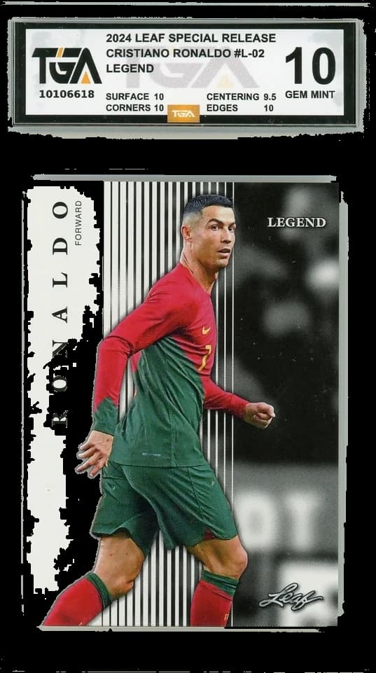 Cristiano Ronaldo Leaf Special Release, graded gem mint