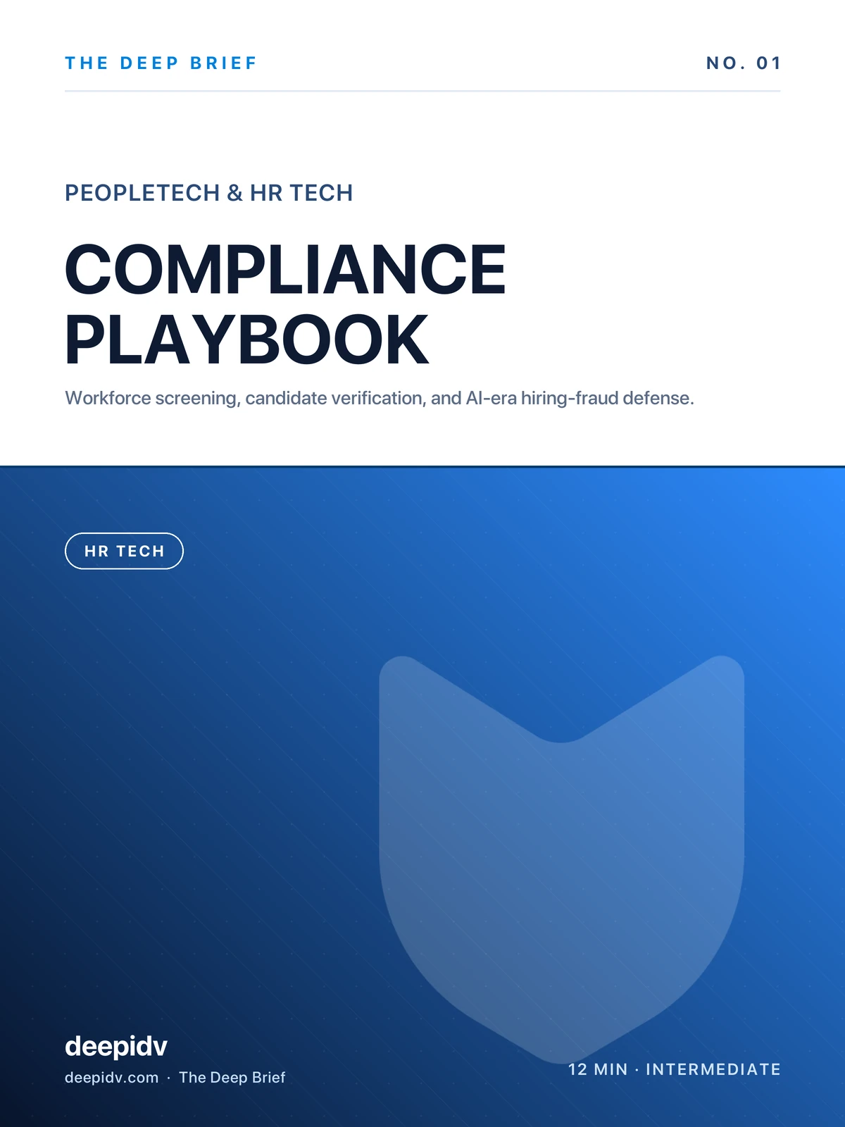 The PeopleTech and HR Tech Compliance Playbook cover — The Deep Brief curated playbook